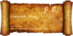 Jancsek Olga névjegykártya
